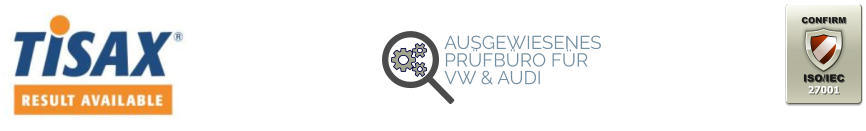 AUSGEWIESENESPRÜFBÜRO FÜRVW & AUDI ISO/IEC  27001 CONFIRM